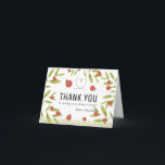 Little Love Bug Ladybug Leaf Girl Birthday Thank You Card<br><div class="desc">This cute and modern girl's birthday thank you card features a white background with ladybugs and green leaves. Personalise for your needs. You can find more matching products at my store.</div>