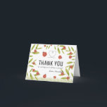 Little Love Bug Ladybug Leaf Girl Birthday Thank You Card<br><div class="desc">This cute and modern girl's birthday thank you card features a white background with ladybugs and green leaves. Personalise for your needs. You can find more matching products at my store.</div>