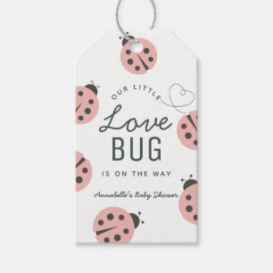 Little Love Bug Ladybug PInk Baby Shower Gift Tags