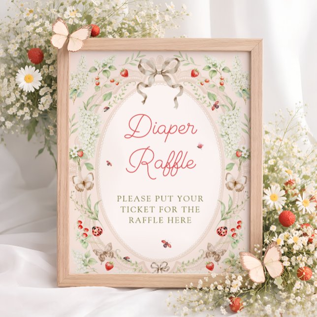 Little Love Bug Strawberry Diaper Raffle  Poster (Creator Uploaded)