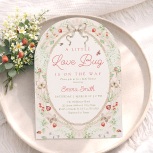 Little Love Bug Vintage Boho Garden Baby Shower Invitation