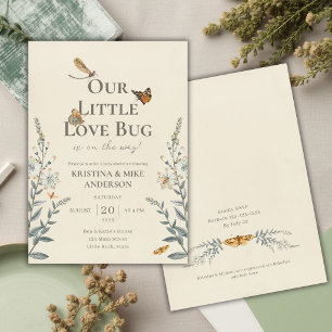 Little Love Bug Wildflower Boho Butterfly Invite