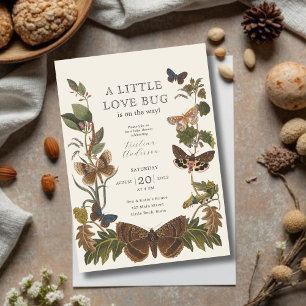 Little Love Bug Woodland Baby Shower Invitation