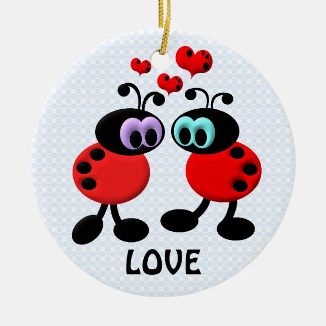 Little Love Bugs Ceramic Tree Decoration (Front)