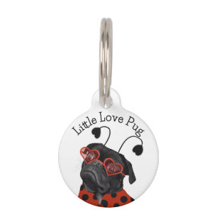 Little Love Pug   Pug Lovers Gift Pet Tag
