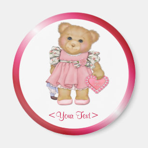 Little Love Teddy- Customise text Magnet