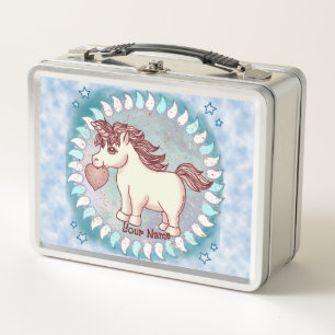 Little Love Unicorn Metal Lunch Box