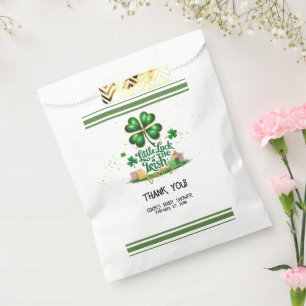 Little luck of Irish Shamrock Gold Baby Shower Favour Bags