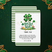 Little luck of Irish Shamrock Gold Baby Shower