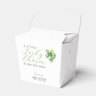 Little Lucky Charm is on the way Baby Shower Favour Box