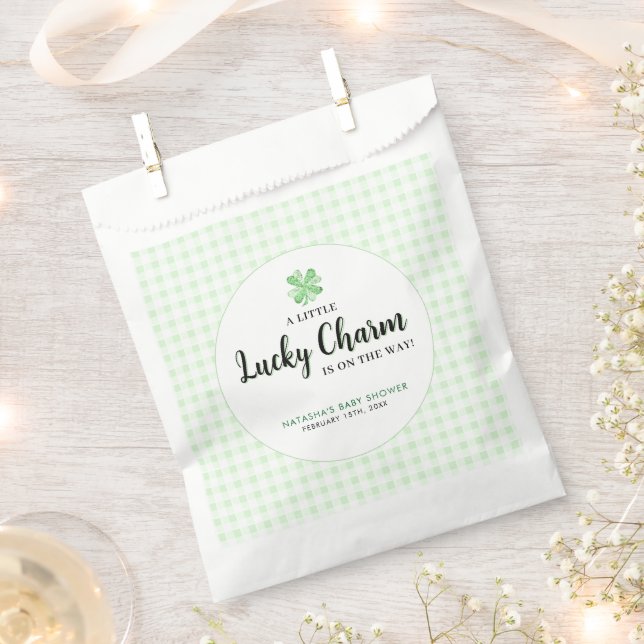 Little Lucky Charm St Patrick's Baby Shower  Favour Bags (Clipped)