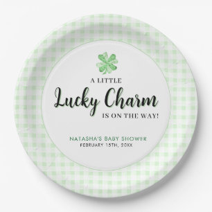 Little Lucky Charm St Patrick's Baby Shower  Paper Plate