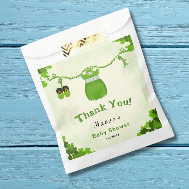 Little Lucky One Shamrock Baby Girl Outfit  Favour Bags (Creator Uploaded)