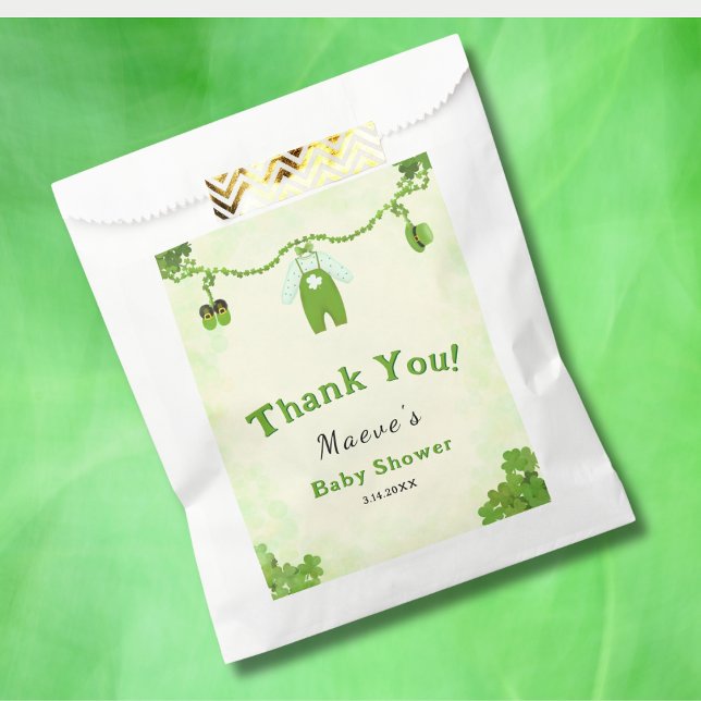 Little Lucky One Shamrock Baby Outfit Baby Shower Favour Bags (Creator Uploaded)