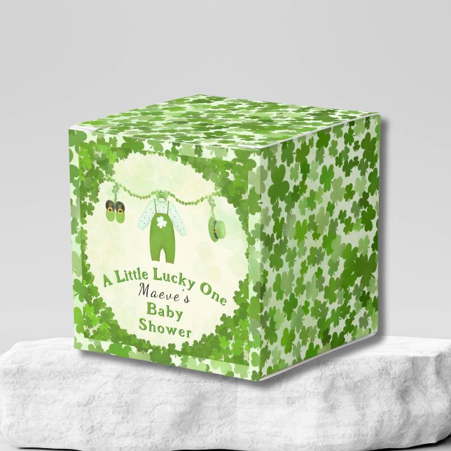 Little Lucky One Shamrock Baby Outfit Baby Shower Favour Box (Creator Uploaded)