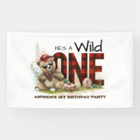 Little Lumberjack Bear First Birthday Welcome