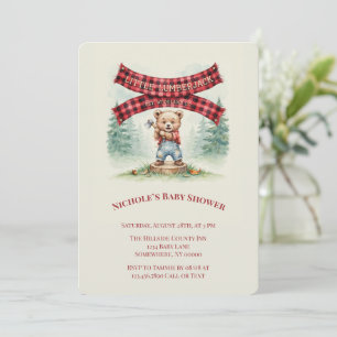 Little Lumberjack Boy Baby Shower Invitation