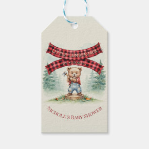Little Lumberjack Boy Baby Shower Thank You Gift Tags