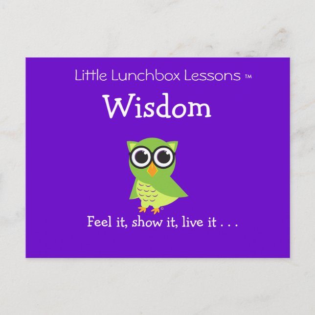 Little Lunchbox Lessons - Wisdom Postcard (Front)