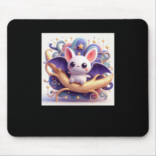 Little Magical Bat In Paradise Sticker Mouse Mat