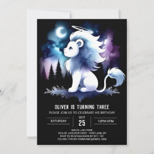 Little Magical Lion Birthday Invitation