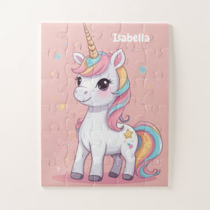 Little Magical Unicorn Personalised Kids Jigsaw Puzzle