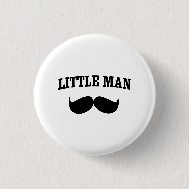 Little Man 3 Cm Round Badge (Front)