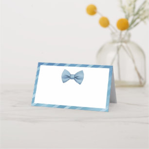 Little Man Baby Shower Blue Bow Tie Place Cards