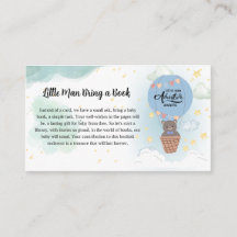 little man Baby Shower Bring a book request