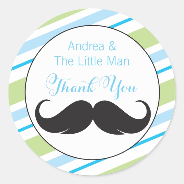 Little Man | Baby Shower Favour Sticker (Front)