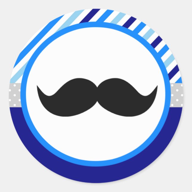 Little Man Baby Shower Stickers (Front)