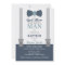 Little Man Baptism Invitation, Navy Blue, Grey