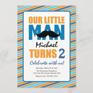 Little Man Birthday Party Invitation
