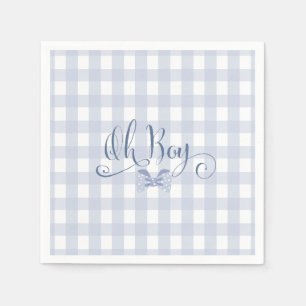 Little Man Blue bow tie baby shower Napkin