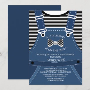 Little Man Bow Tie Baby Shower Invitation