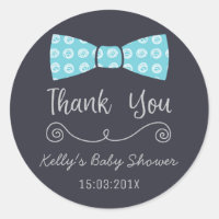 Little Man Bow Tie Baby Shower Sticker