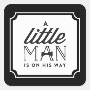 Little Man Bow Tie Classic Boy Baby Shower Sticker