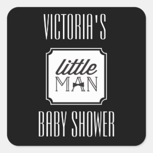 Little Man Bow Tie Couples Baby Shower Gift Tag