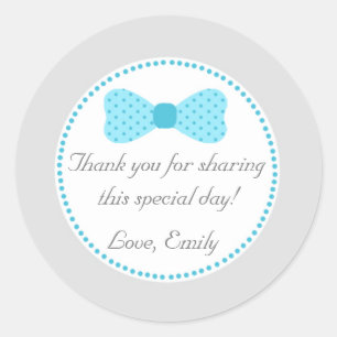 Little Man Bow Tie Favour Label Thank You Sticker