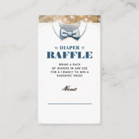 Little Man | Boy Baby Shower Rustic Diaper Raffle