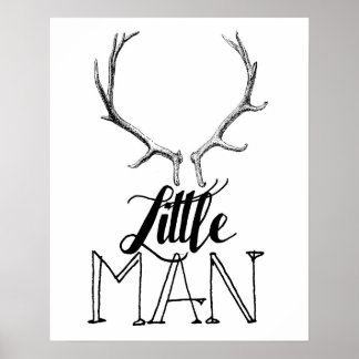Little man boy nursery decor sign Antlers woodland