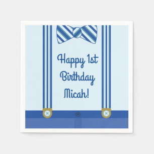 Little Man Boy's 1st Birthday Party Napkin