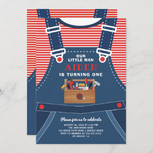 Little Man Boys Birthday Invitation
