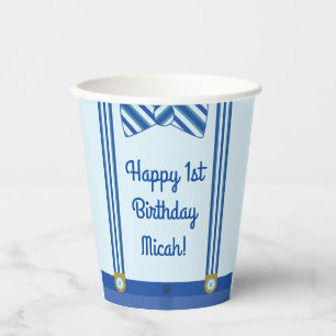 Little Man Boy's Birthday Party Paper Cups