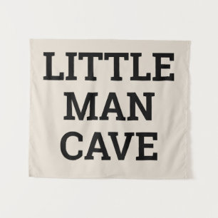 Little Man Cave Tan Boy Room Playroom Nursery Wall Tapestry