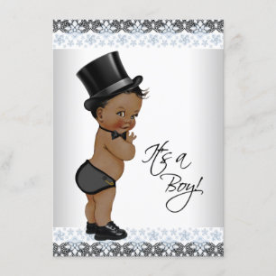 Little Man Ethnic Boy Baby Shower Invitation