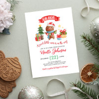 Little Man Gingerbread Baby Shower Invitation