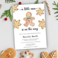 Little Man Gingerbread Man Christmas Baby Shower