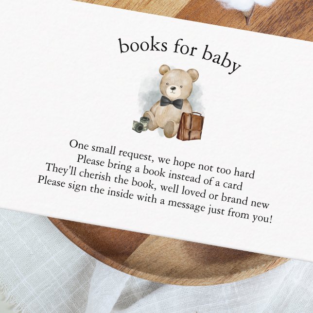 Little Man is on Way Baby Shower Books for Baby Enclosure Card (Creator Uploaded)