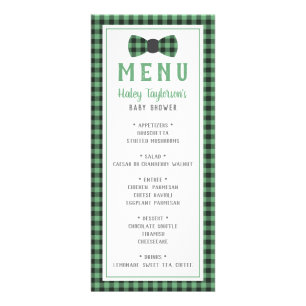 Little Man Menu Card, Baby Shower
